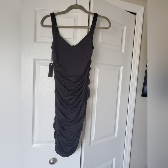 NWT Aritzia Ten by Babaton Sparkle Black Dress - Picture 5 of 7